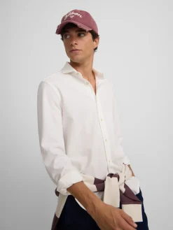 Camisa sport raqueta estructura blanco