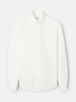 Camisa sport raqueta estructura blanco