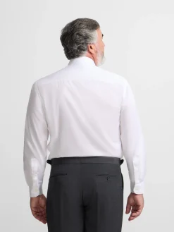 Camisa vestir blanca puño simple easy iron