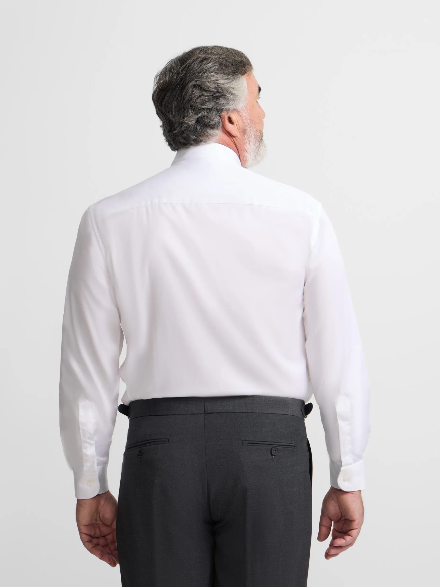 Camisa vestir blanca puño simple easy iron