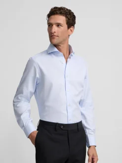 Camisa vestir celeste clara estructura