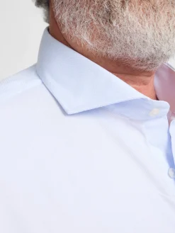 Camisa vestir celeste clara puño simple