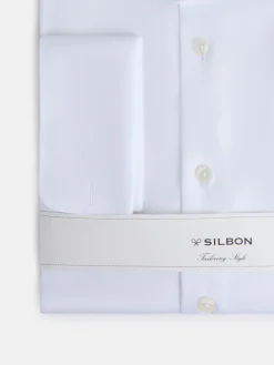 Camisa vestir easy iron puño doble blanca