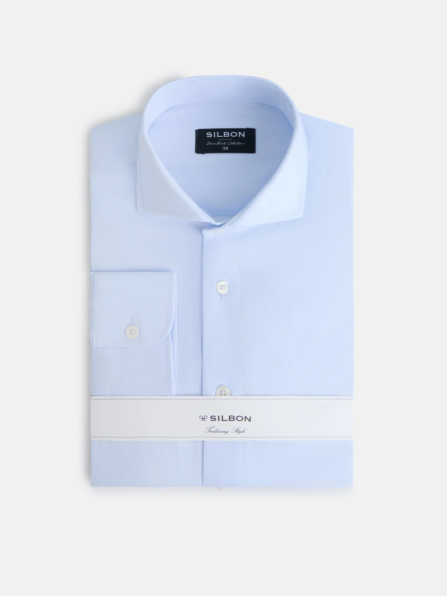 Camisa vestir estructura celeste clara