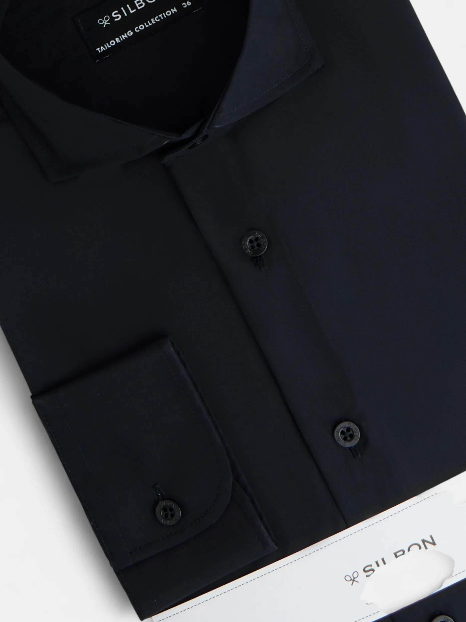 Camisa vestir lisa negra