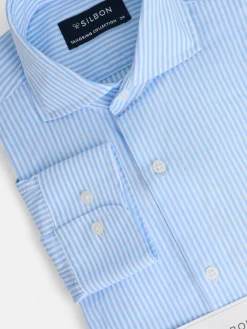 Camisa vestir rayas azules