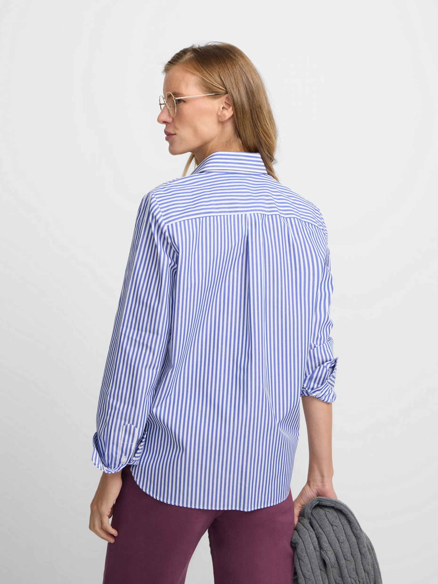 Camisa woman rayas azul y blanco