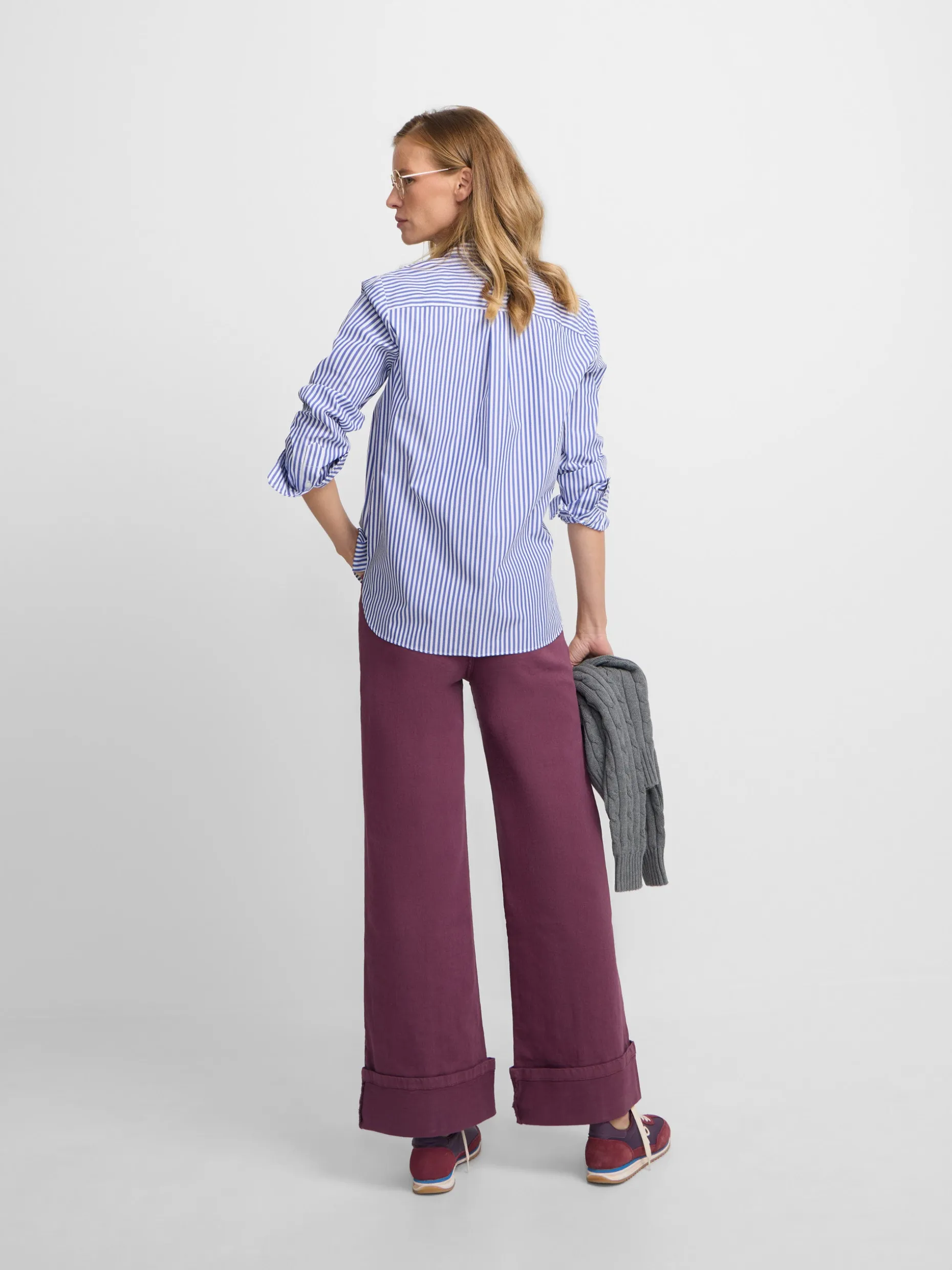 Camisa woman rayas azul y blanco