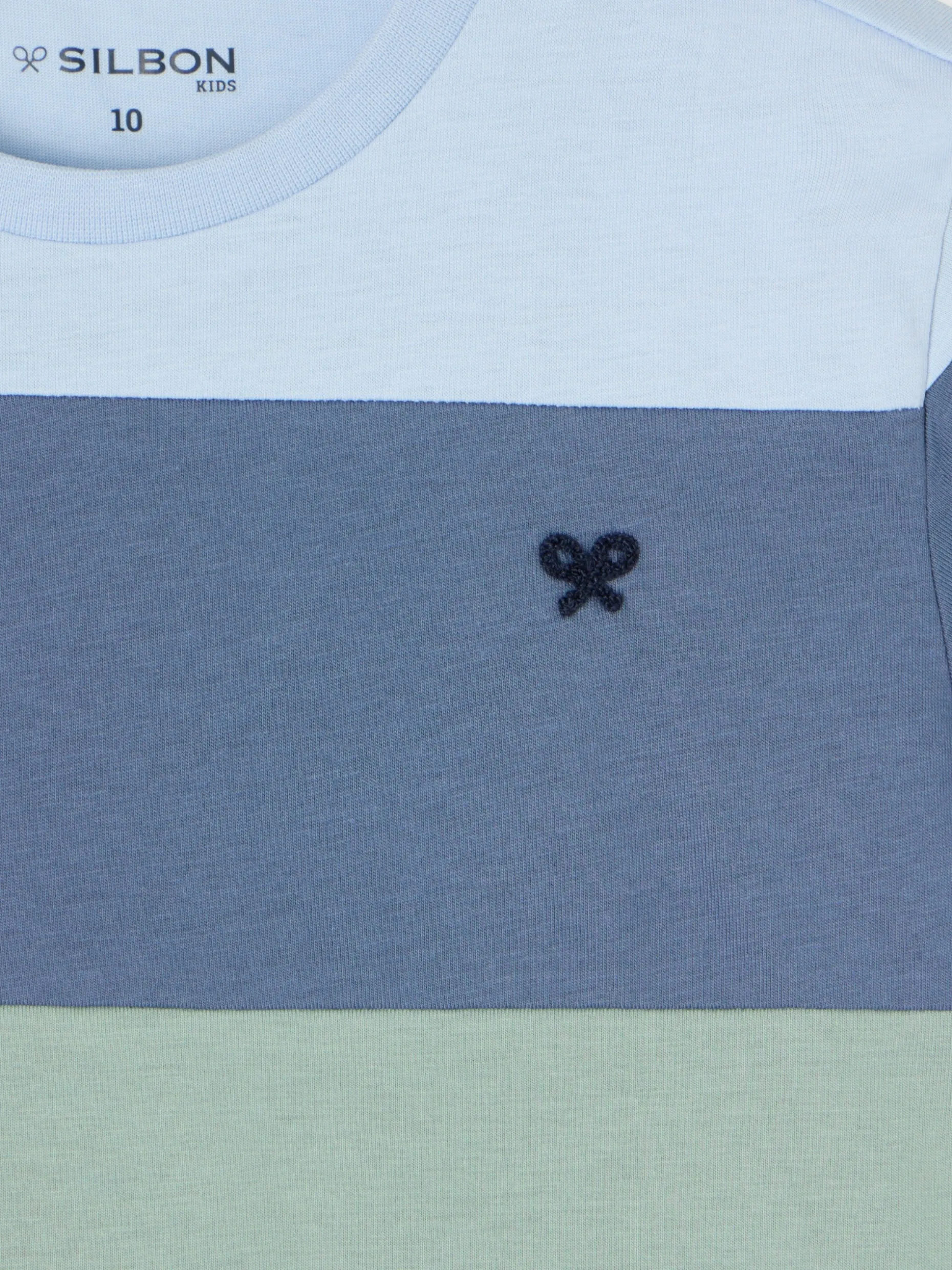 Camiseta kids franjas colores verde