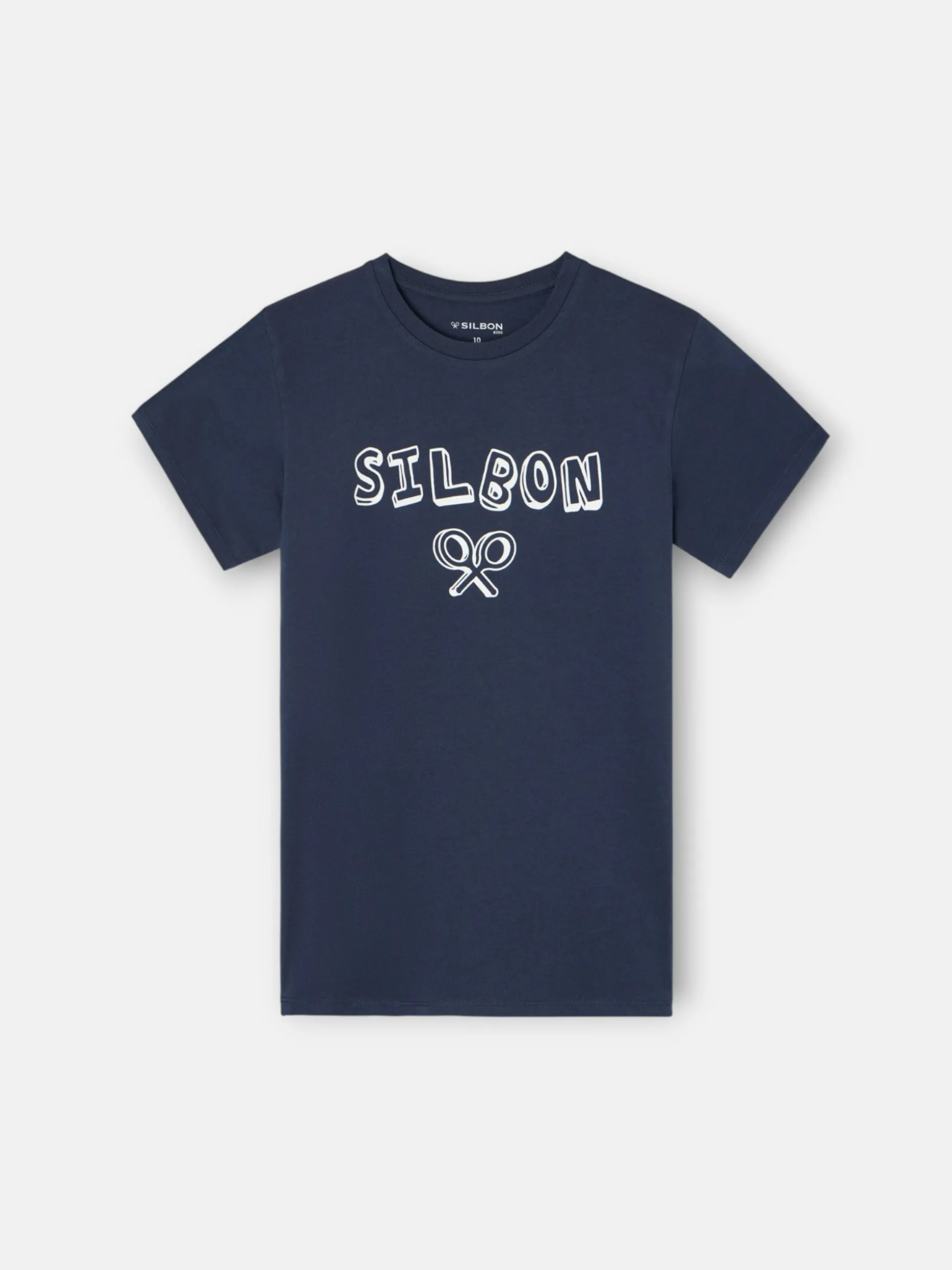Camiseta kids letras multicolor azul marino