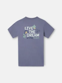 Camiseta kids live the dream azul