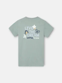 Camiseta kids live the dream verde
