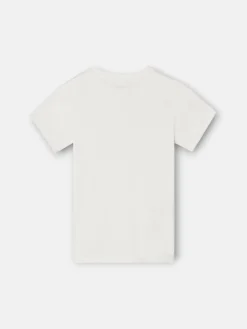 Camiseta kids logo raqueta verde blanca