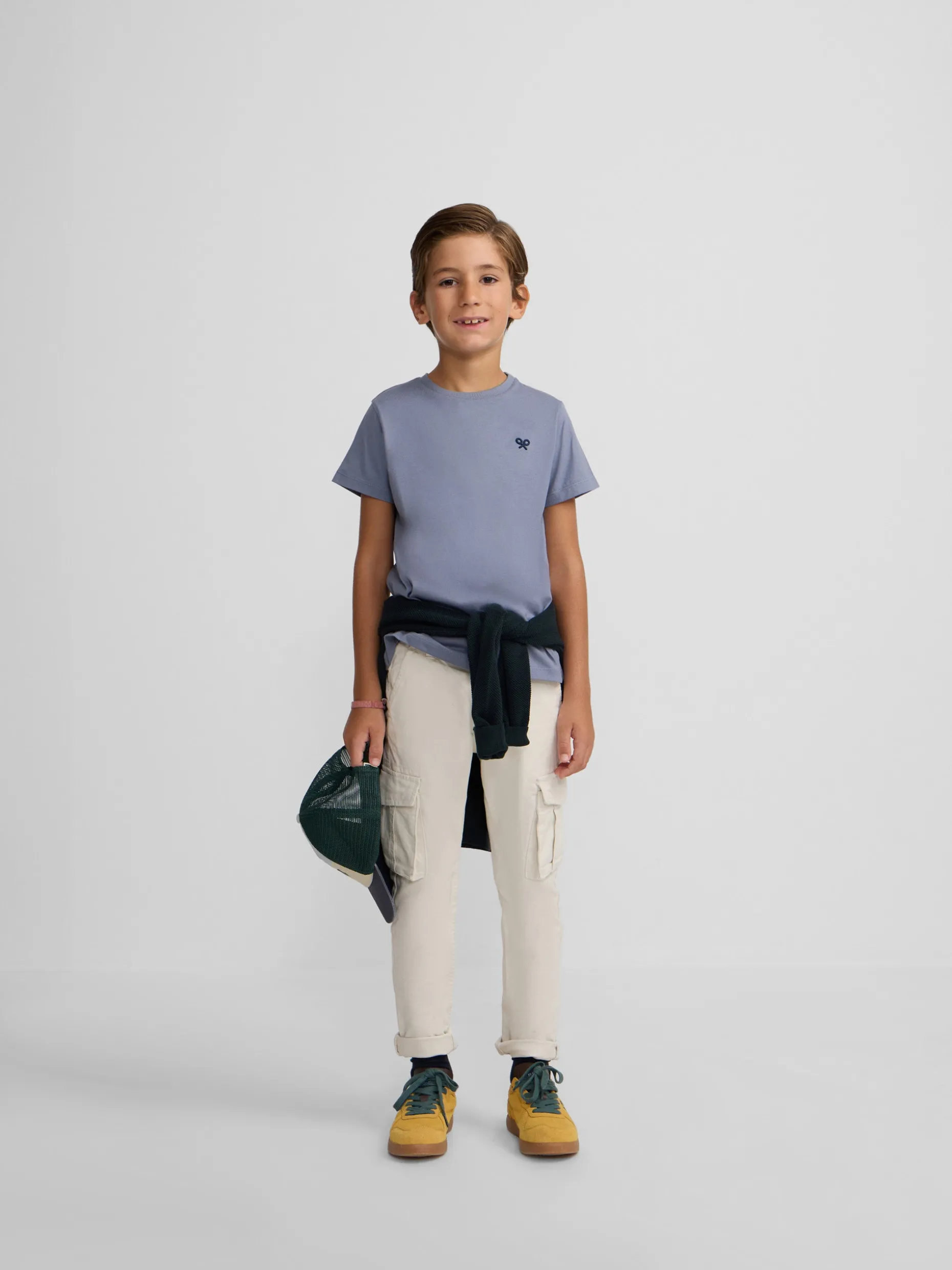 Camiseta kids minilogo azul