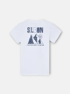 Camiseta kids mountain blanca