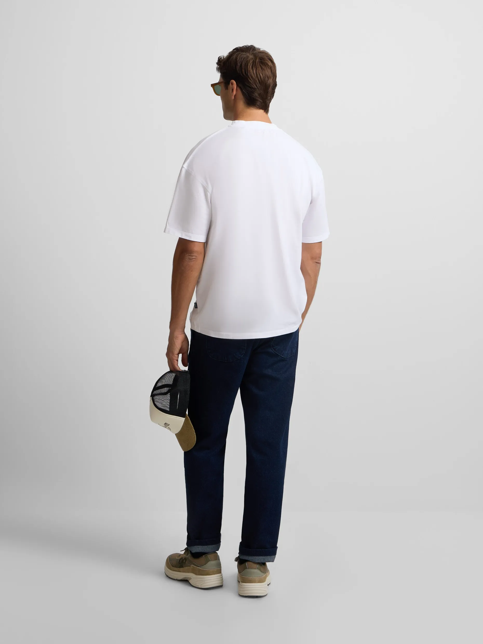 Camiseta lisa miniparche blanca