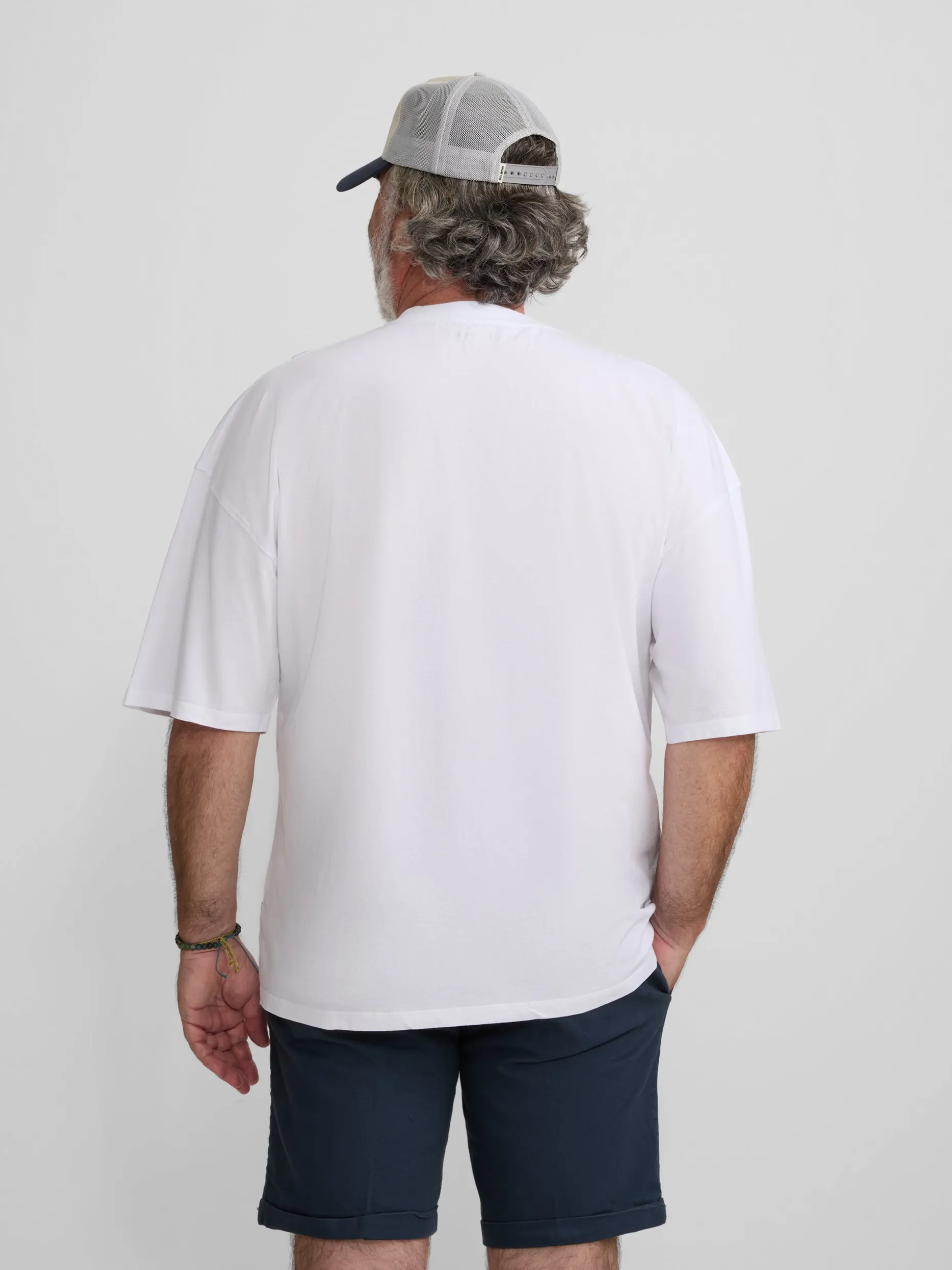 Camiseta lisa miniparche blanca