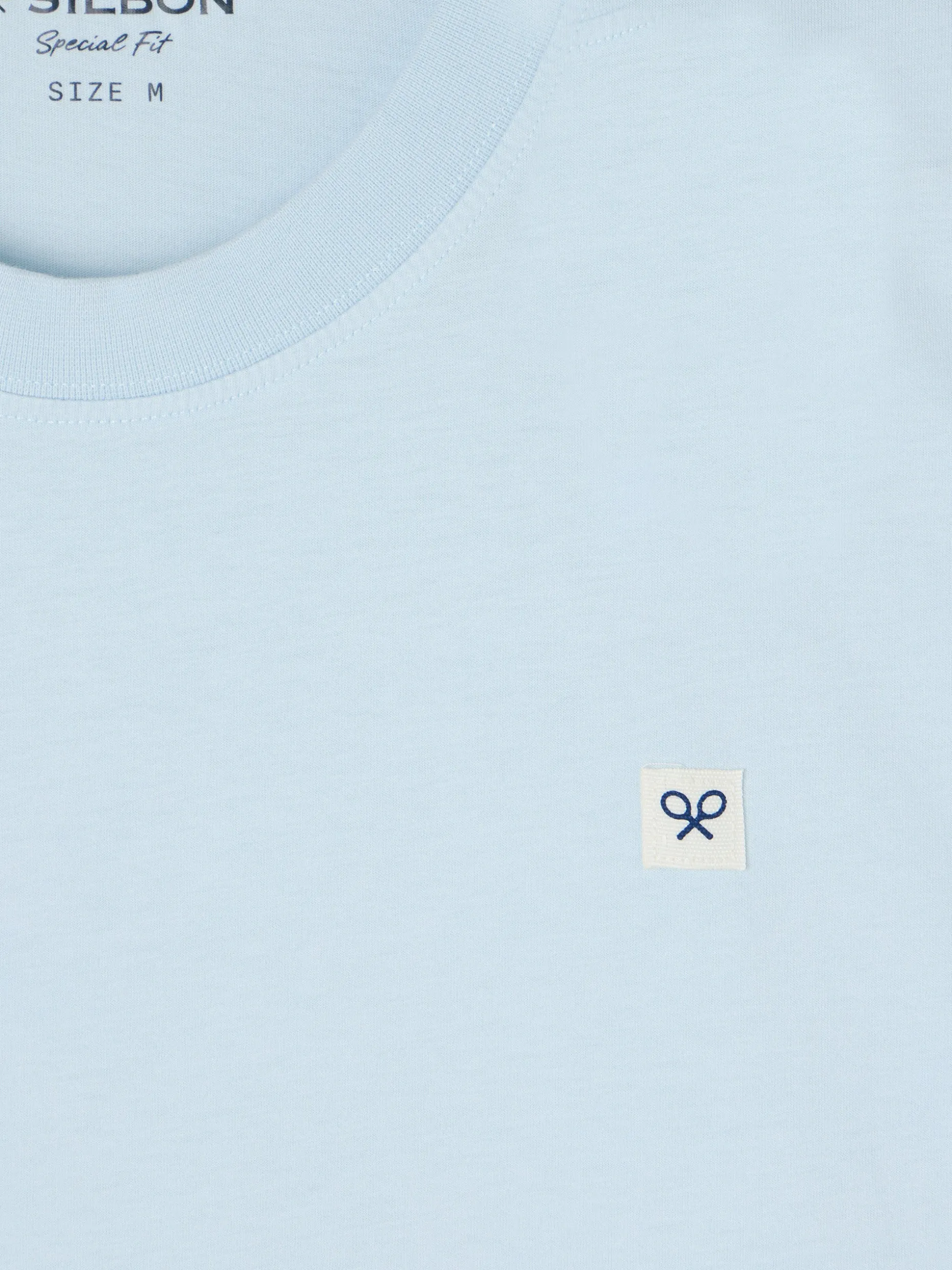 Camiseta lisa miniparche azul claro