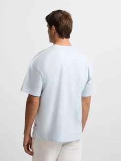 Camiseta lisa miniparche azul claro
