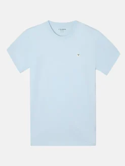 Camiseta lisa miniparche azul claro