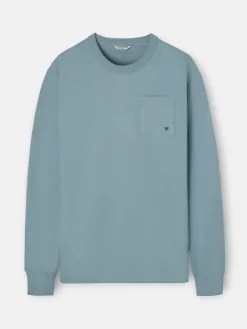 Camiseta manga larga bolsillo verde