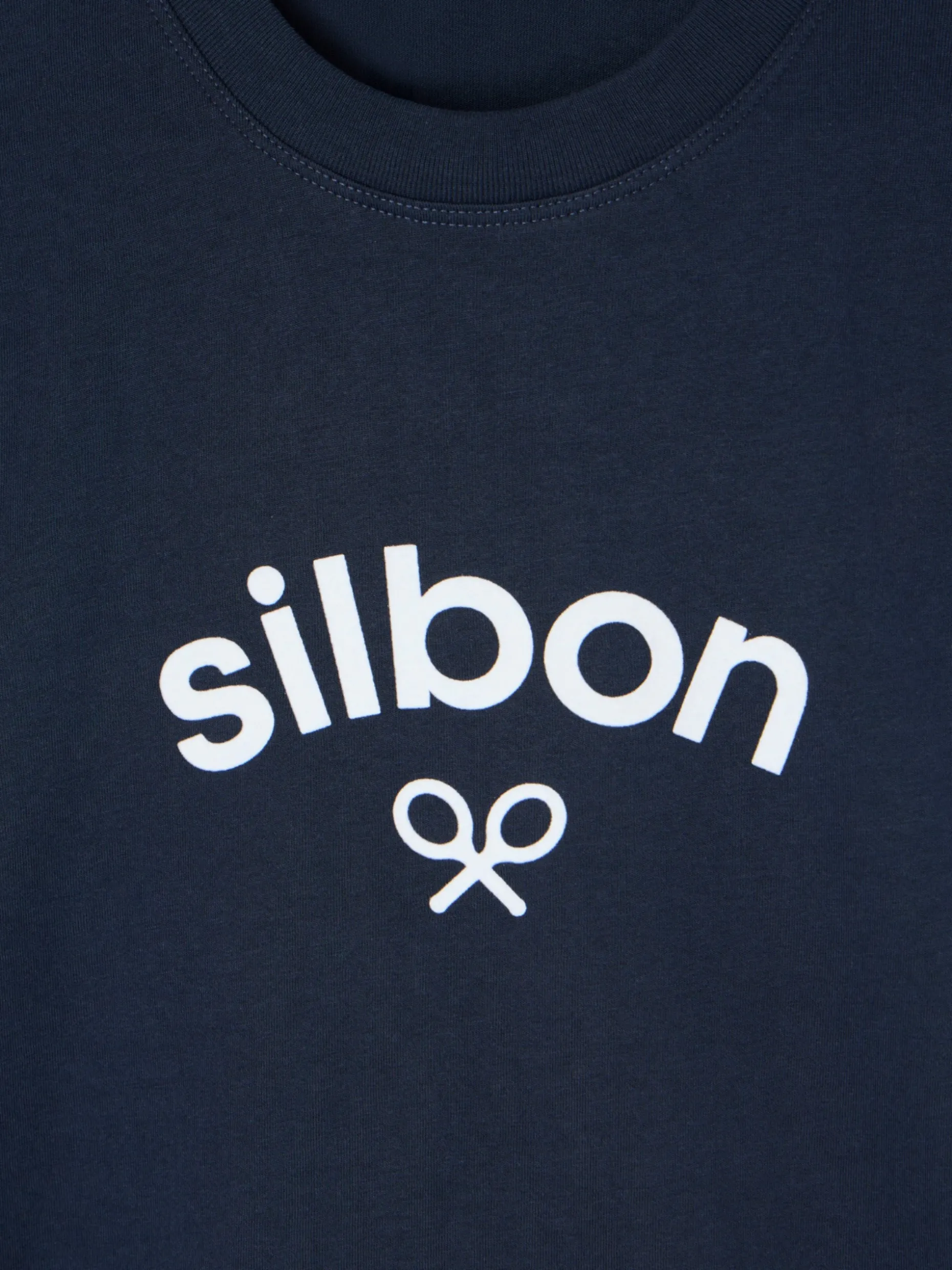 Camiseta manga larga logo medio azul marino