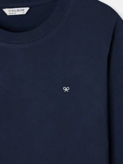 Camiseta manga larga minilogo azul marino