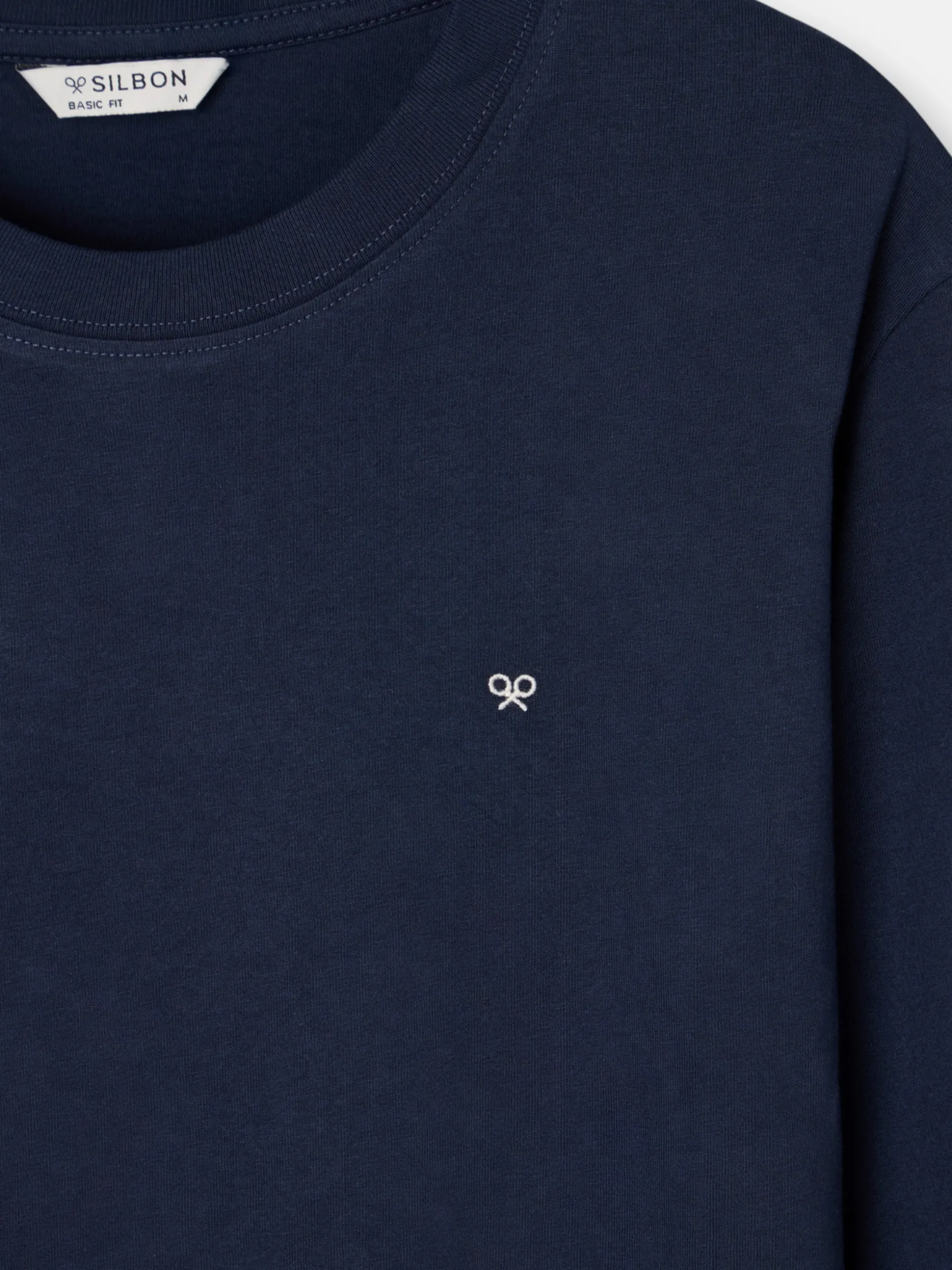 Camiseta manga larga minilogo azul marino