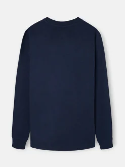 Camiseta manga larga minilogo azul marino