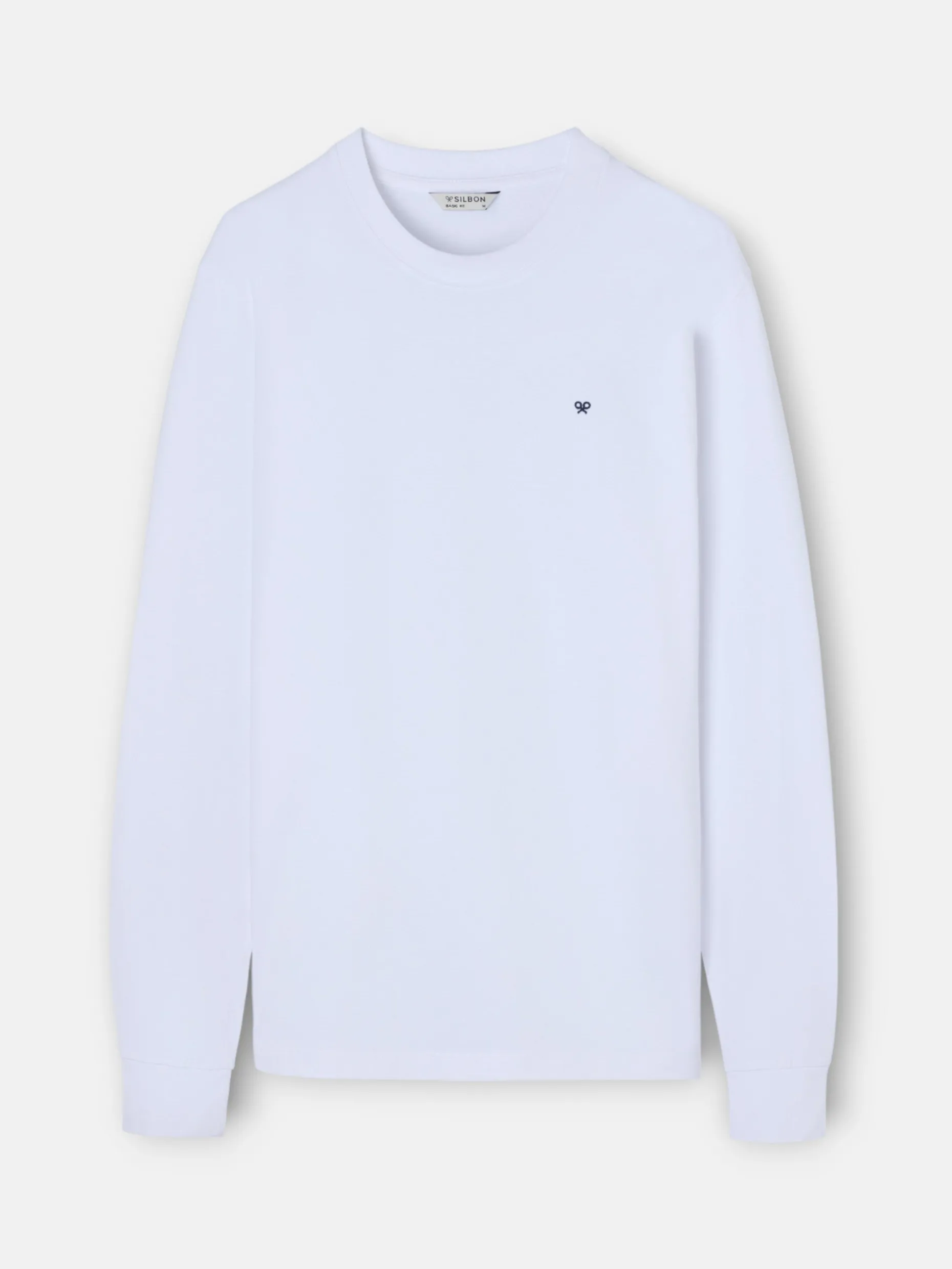 Camiseta manga larga minilogo blanca