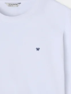 Camiseta manga larga minilogo blanca
