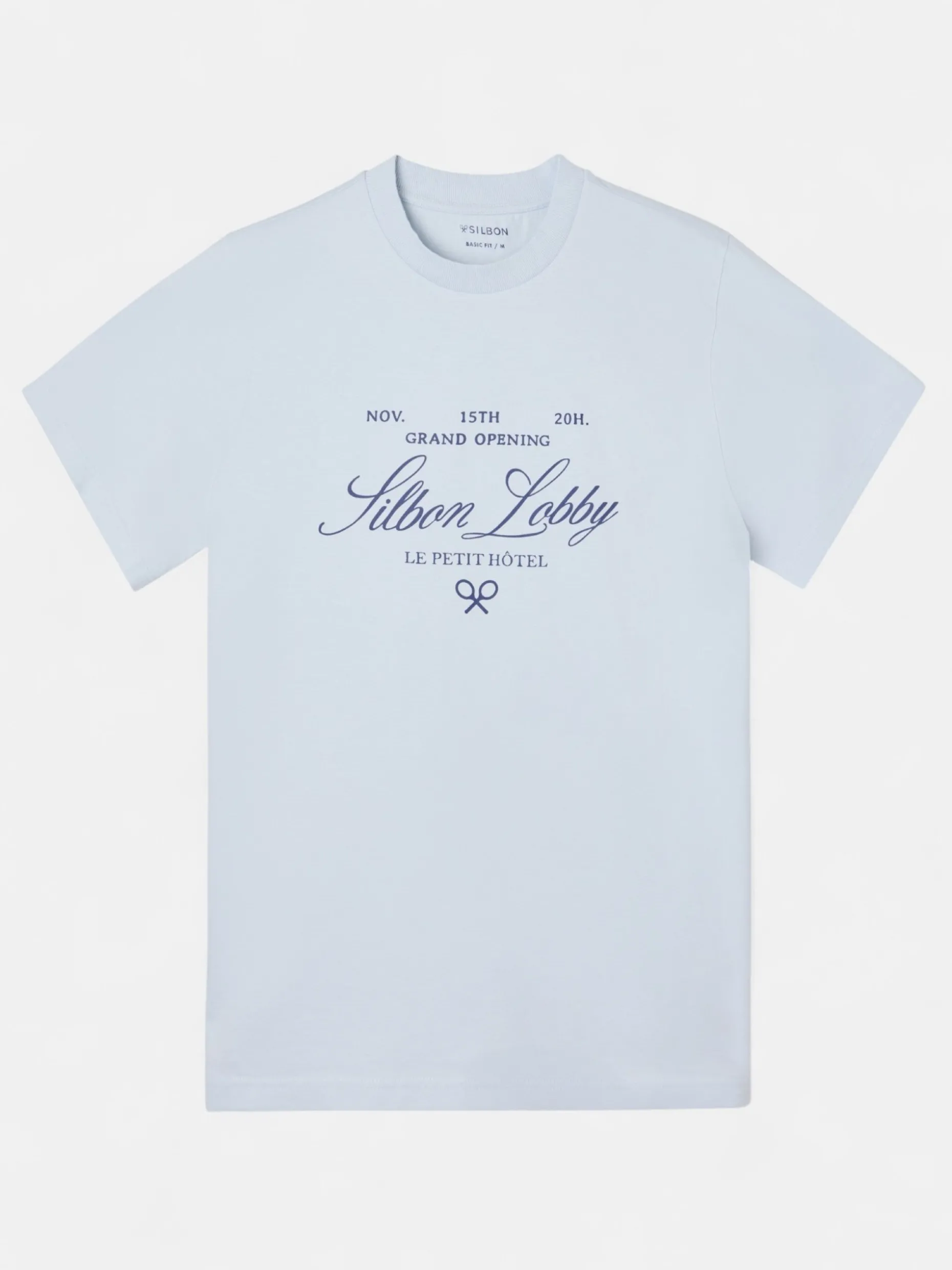 Camiseta petit hotel azul claro