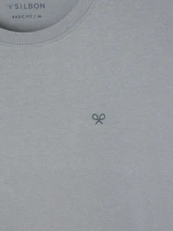 Camiseta pixel etnico azul gris