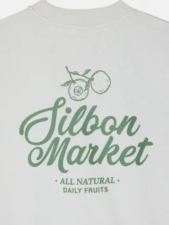 Camiseta relaxed fit market gris
