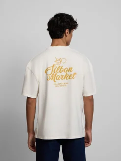 Camiseta relaxed fit market crema