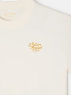 Camiseta relaxed fit market crema