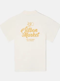 Camiseta relaxed fit market crema