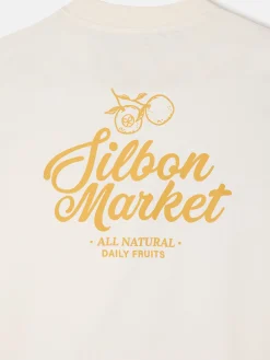 Camiseta relaxed fit market crema