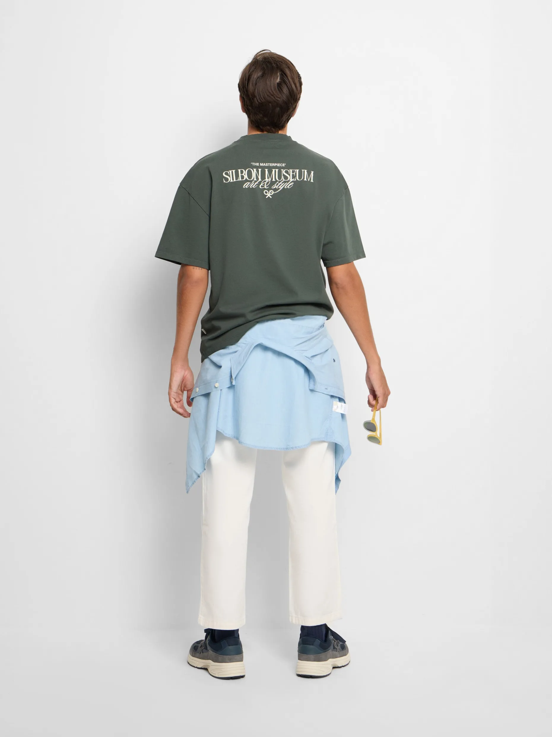Camiseta relaxed fit museum verde