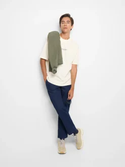 Camiseta relaxed fit museum ecru