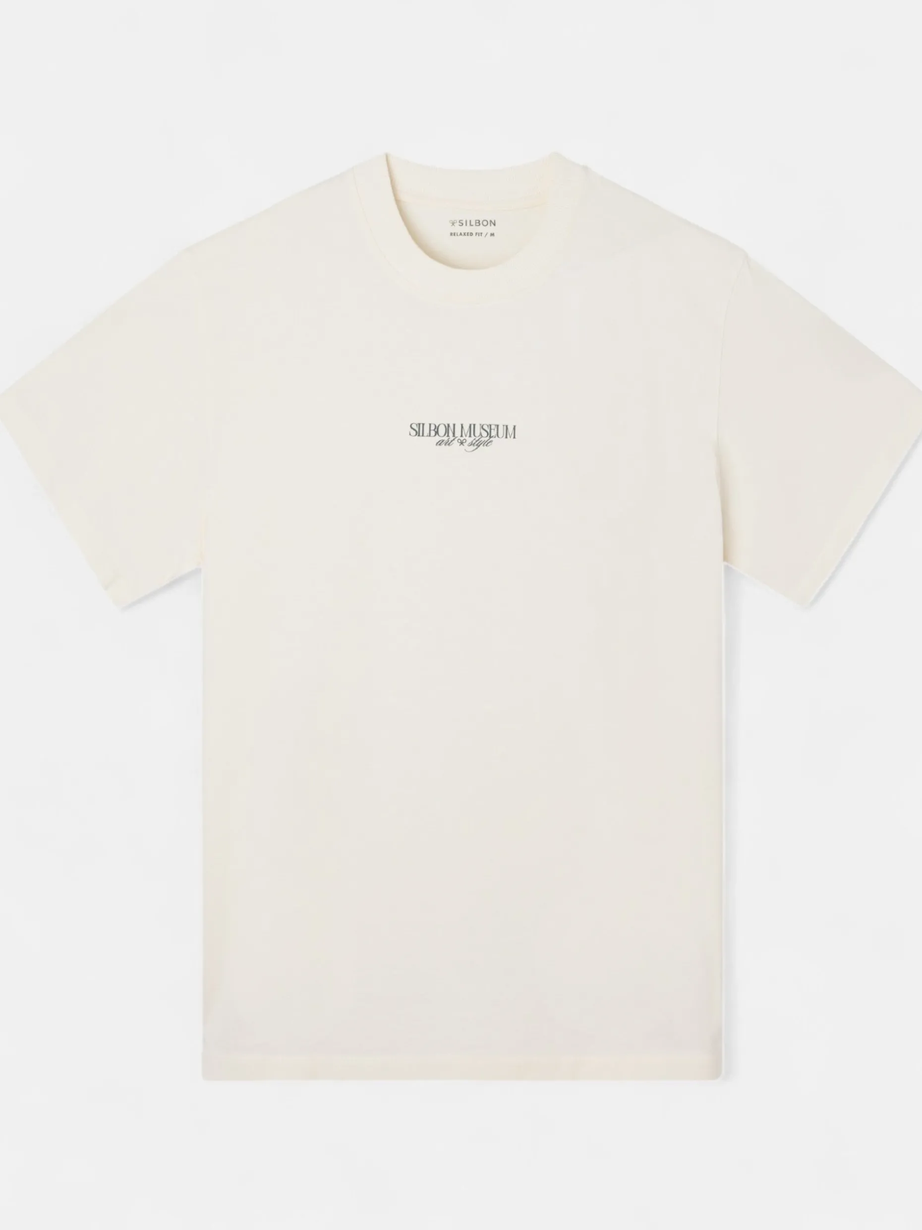 Camiseta relaxed fit museum ecru