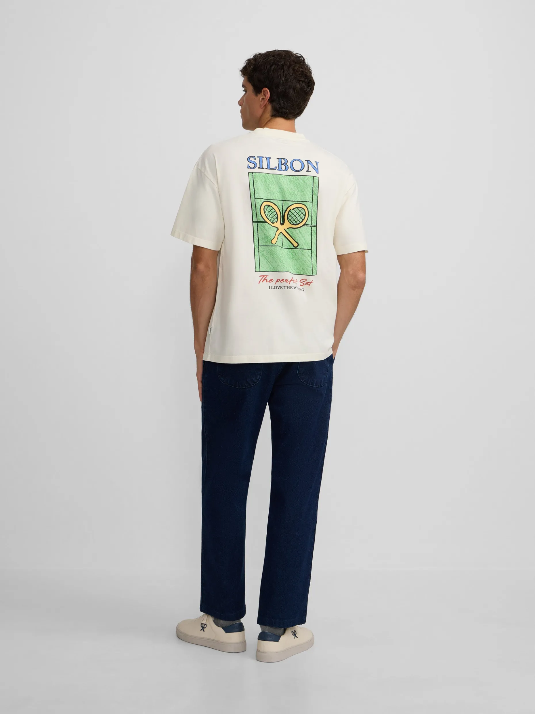 Camiseta relaxed fit perfect set crema