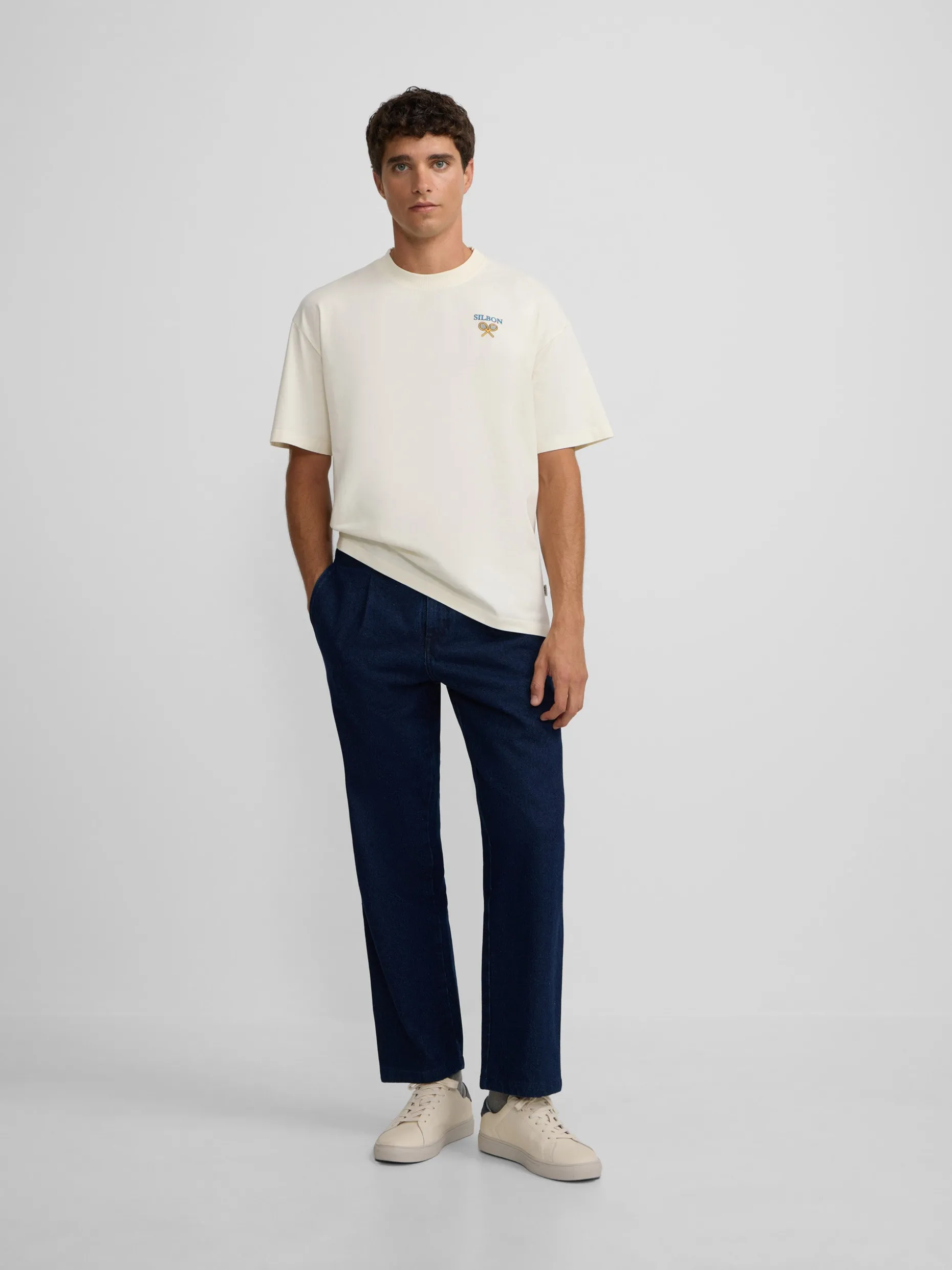 Camiseta relaxed fit perfect set crema