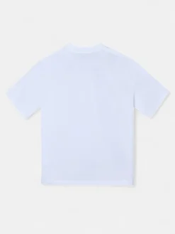Camiseta relaxed fit raqueta media blanca