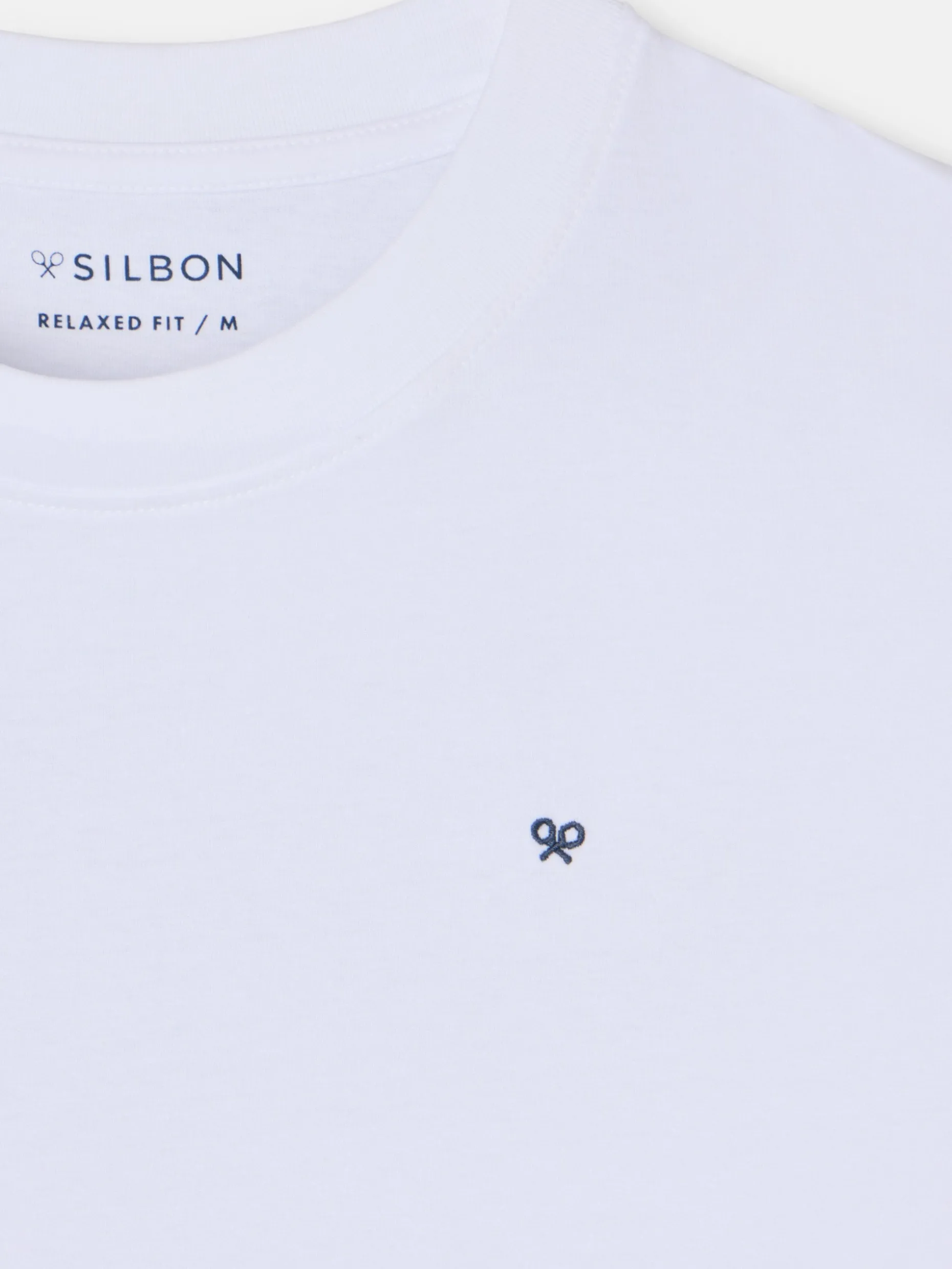 Camiseta relaxed fit sport college blanco