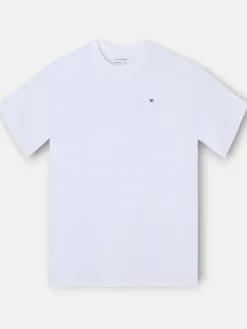 Camiseta relaxed fit sport college blanco