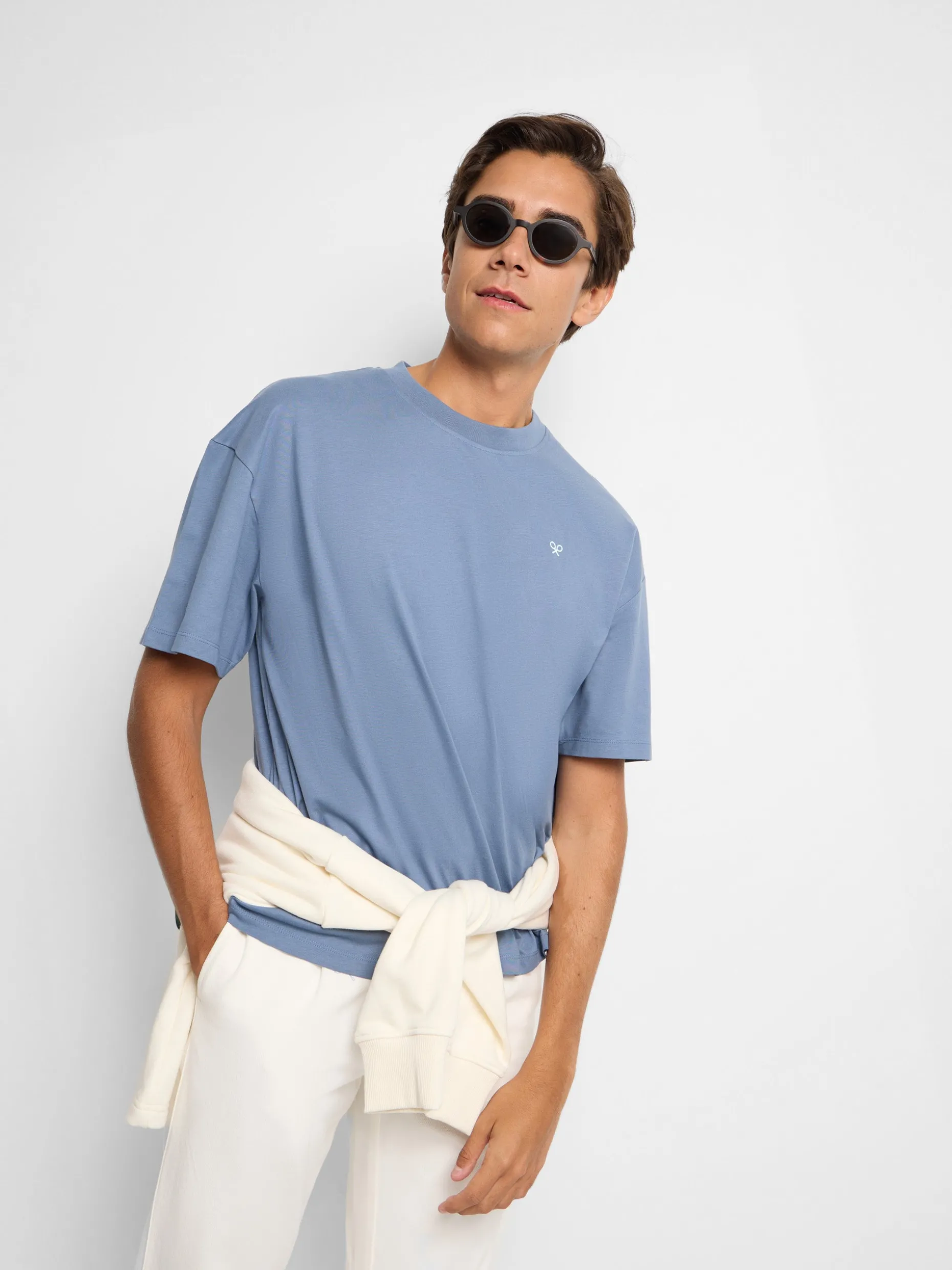 Camiseta relaxed just vibes azul