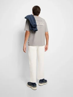 Camiseta relaxed just vibes gris