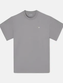 Camiseta relaxed just vibes gris