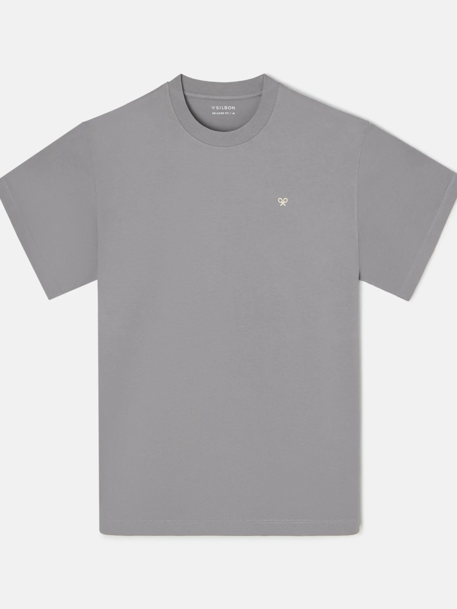 Camiseta relaxed just vibes gris